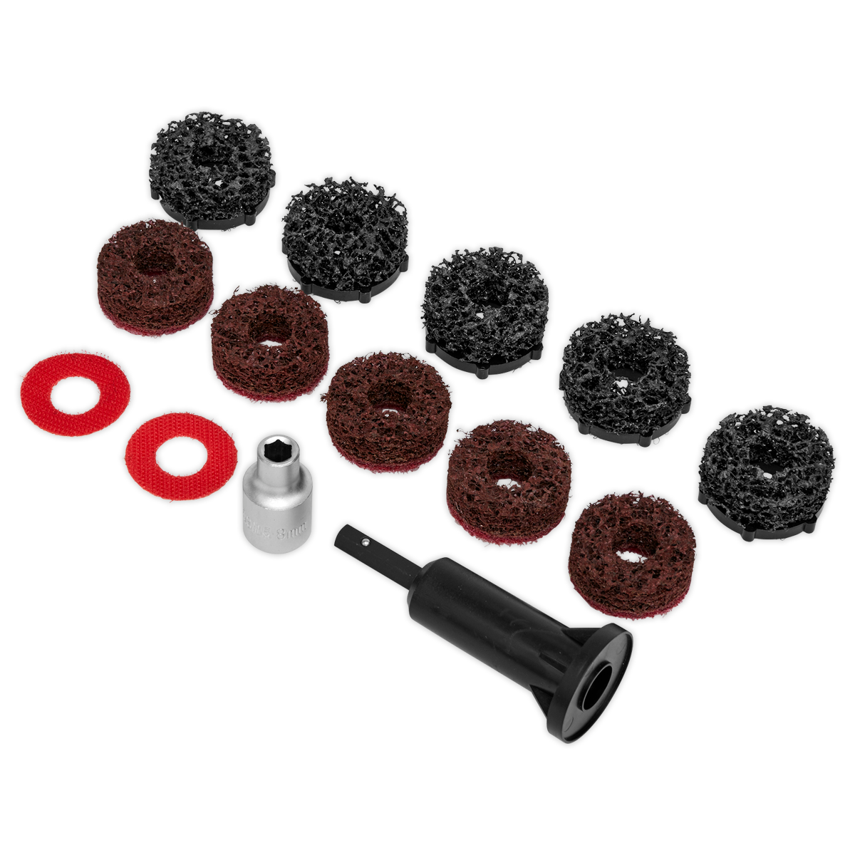 Sealey 14pc Stud Hub Cleaner VS8002