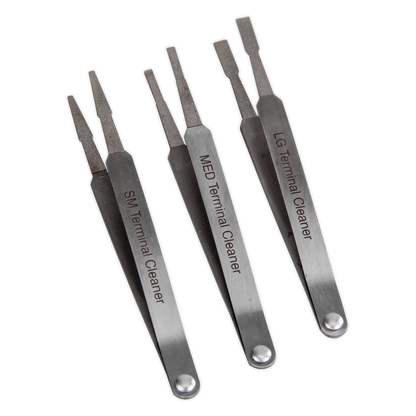 Sealey 3pc Terminal Cleaner Set - Diamond Grip VS9202