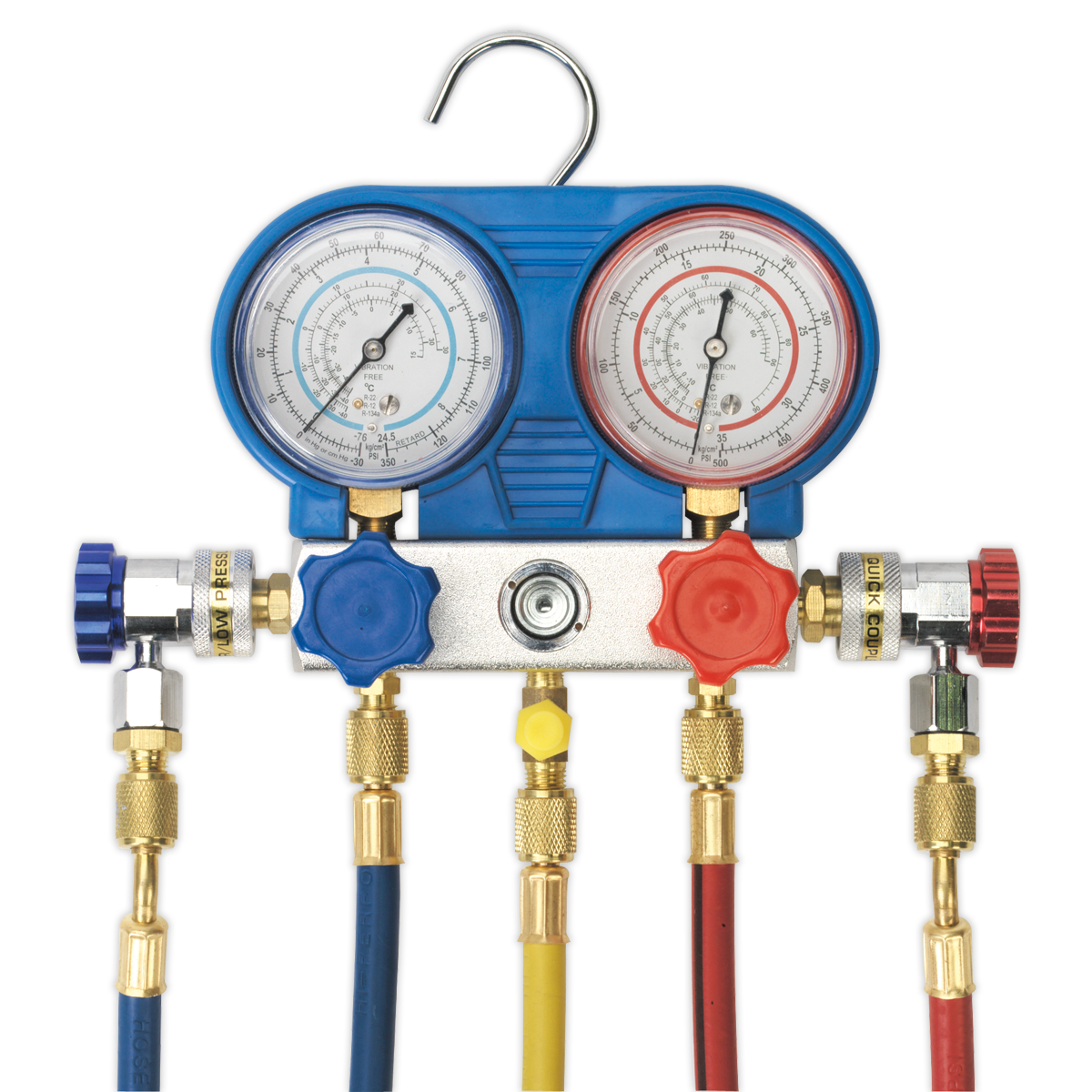 Sealey Air Conditioning System Manifold with Sight Glass VSAC002