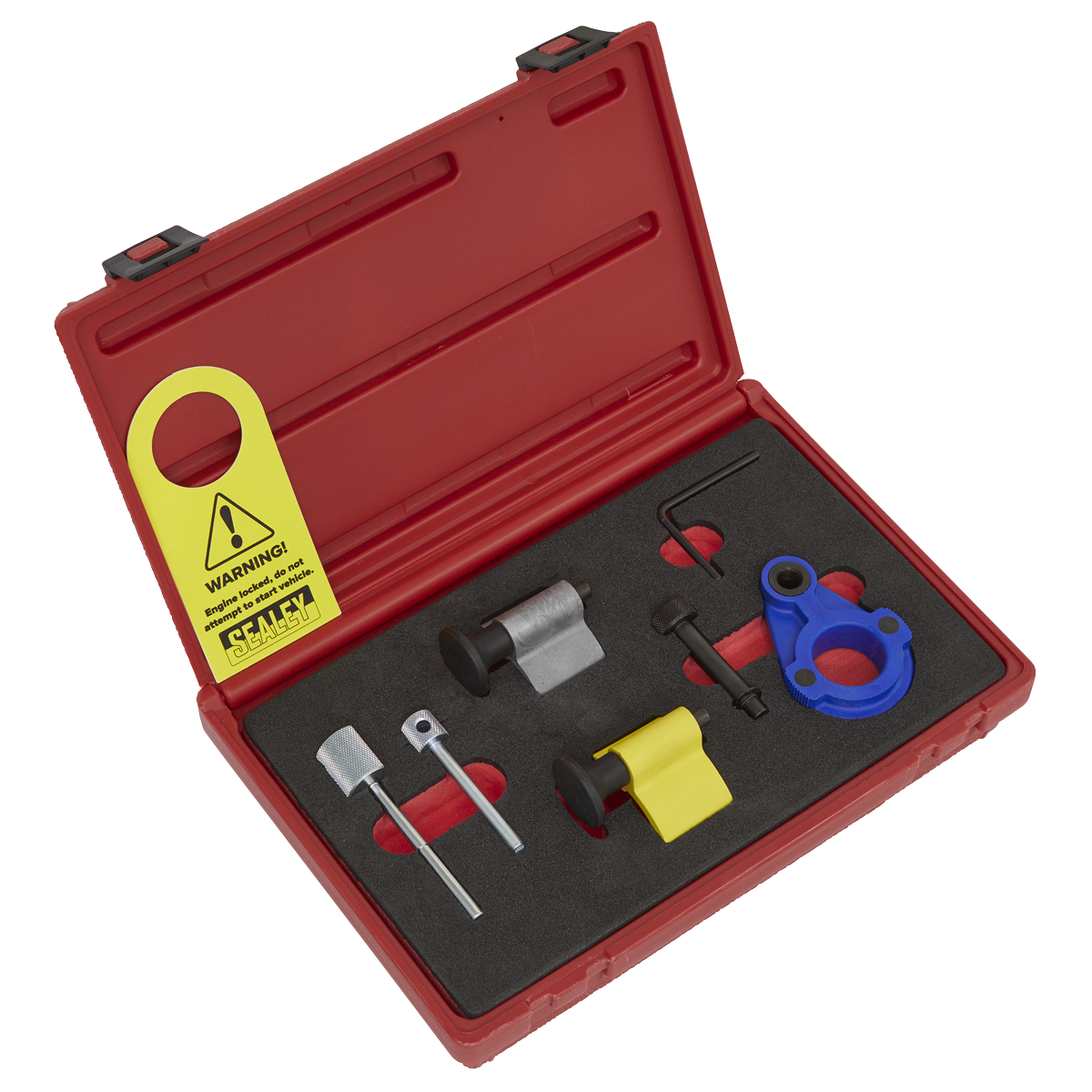 Sealey Diesel Engine Timing Tool Kit 1.2D, 1.4D, 1.6D, 2.0D - for VAG, Ford & Mitsubishi - Belt Drive VSE2092