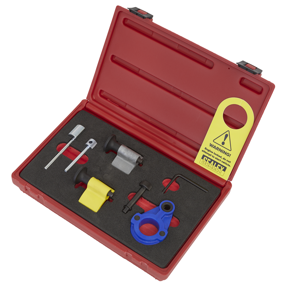 Sealey Diesel Engine Timing Tool Kit 1.2D, 1.4D, 1.6D, 2.0D - for VAG, Ford & Mitsubishi - Belt Drive VSE2092