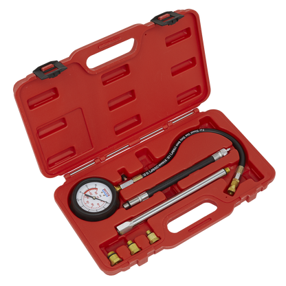 Sealey 6pc Petrol Engine Compression Tester - Deluxe Kit VSE300D