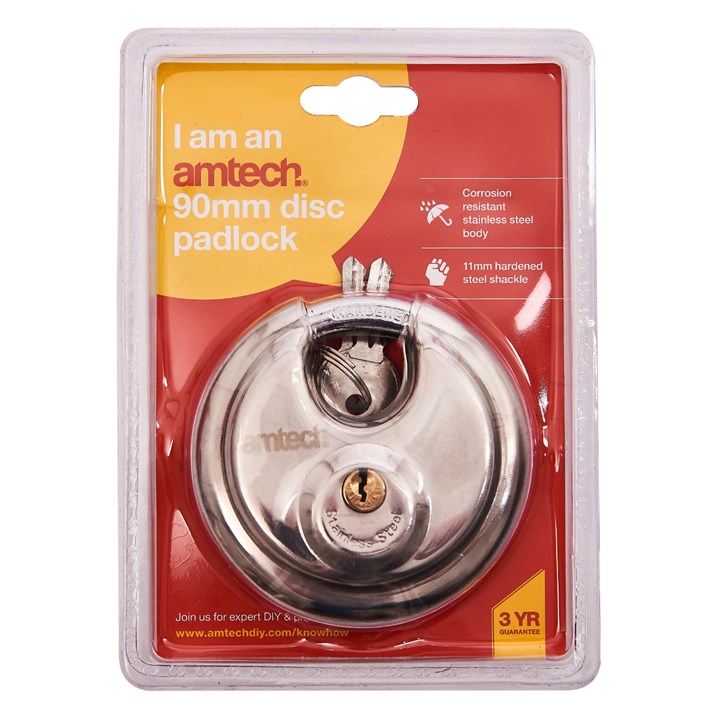 Amtech 90mm Disc padlock W4250