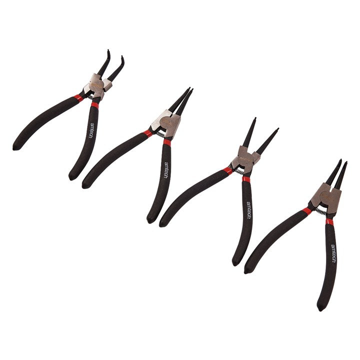 Amtech 4 piece 175mm (7") Pro circlip plier set W5890