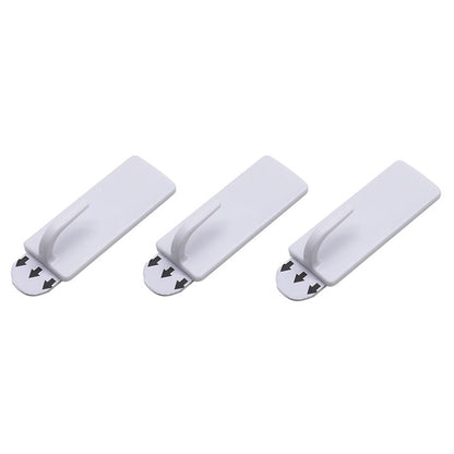 Amtech 3 Piece rectangular, removable self-adhesive hook set (2cm x 5cm) W8303