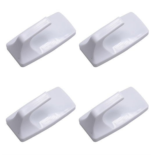 Amtech 4 Piece rectangular, removable self-adhesive hook set (2.8cm x 5.2cm) W8304