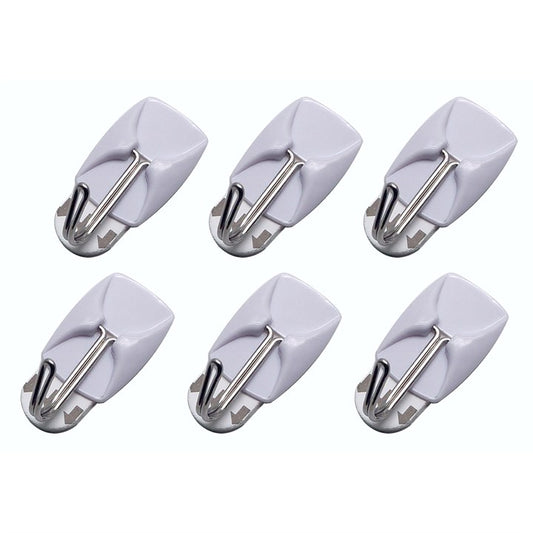 Amtech 6 Piece small, removable self-adhesive metal hook set (2.1cm x 3cm) W8306