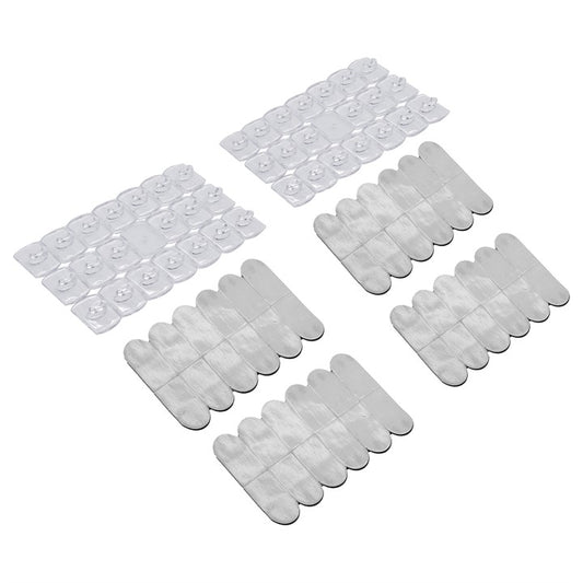 Amtech 40 piece transparent, self-adhesive hook set W8309