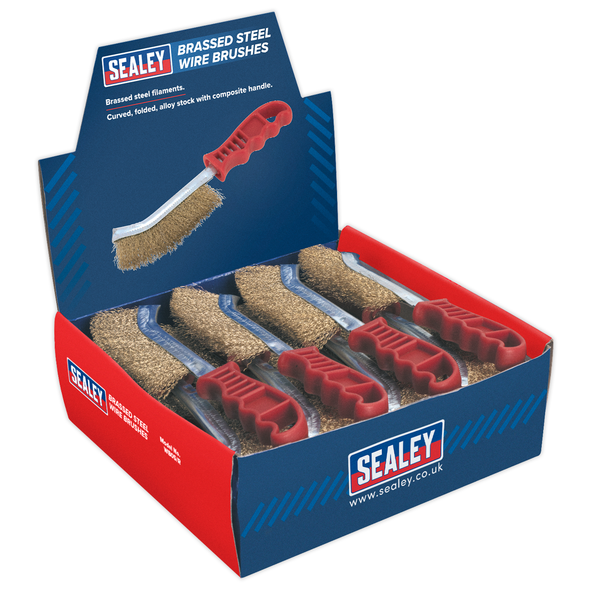 Sealey General-Purpose Wire Brush - Display Box of 24 WB05DB24