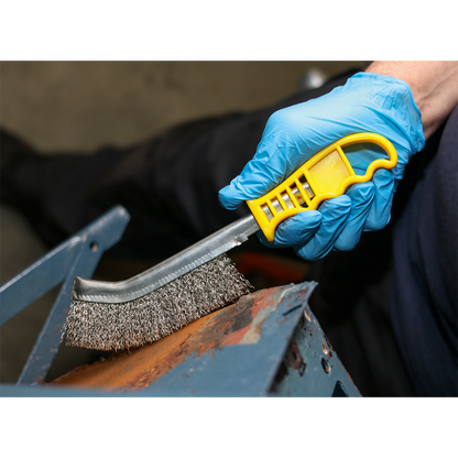 Sealey Stainless Steel Wire Brush - Plastic Handle WB05Y