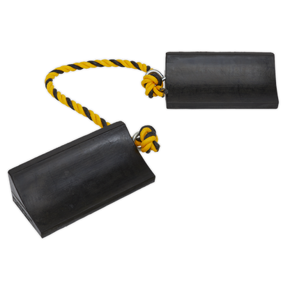 Sealey Heavy-Duty Rubber Wheel Chocks - Pair WC16