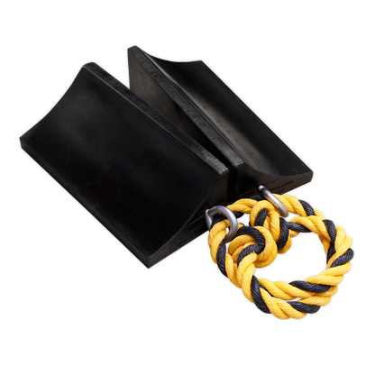 Sealey Heavy-Duty Rubber Wheel Chocks - Pair WC16
