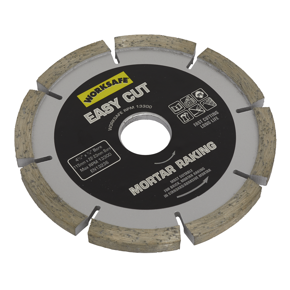 Sealey Ø115 x Ø22mm Easy Cut Diamond Blade - Mortar Raker WDEC1156MR