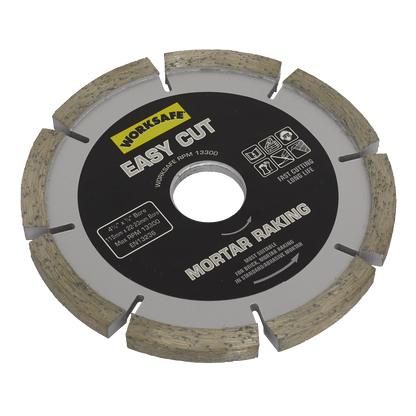 Sealey Ø115 x Ø22mm Easy Cut Diamond Blade - Mortar Raker WDEC1156MR
