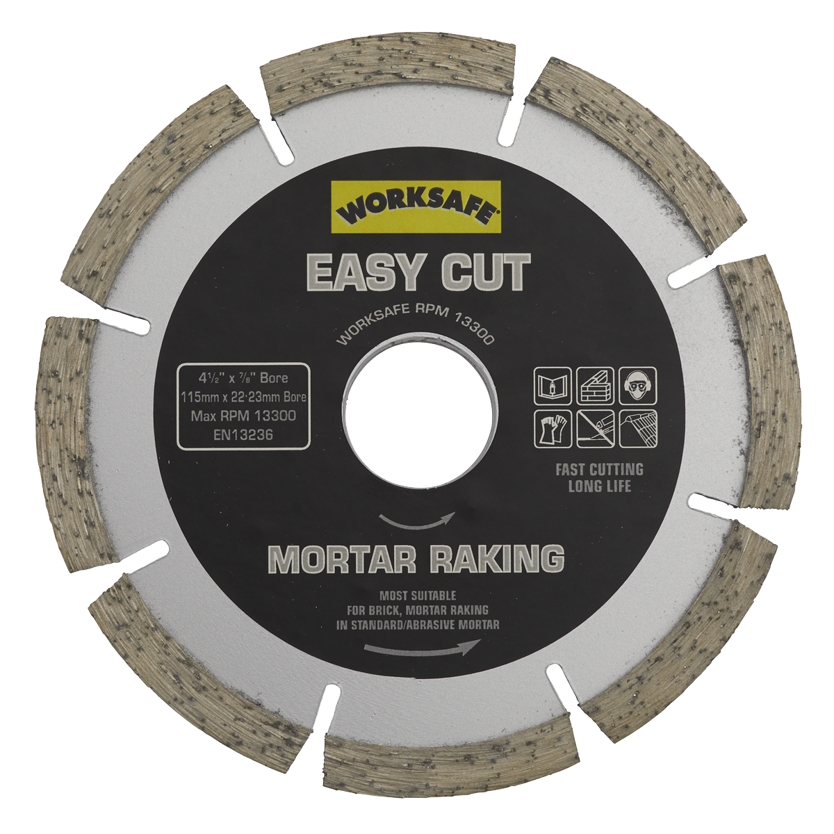 Sealey Ø115 x Ø22mm Easy Cut Diamond Blade - Mortar Raker WDEC1156MR
