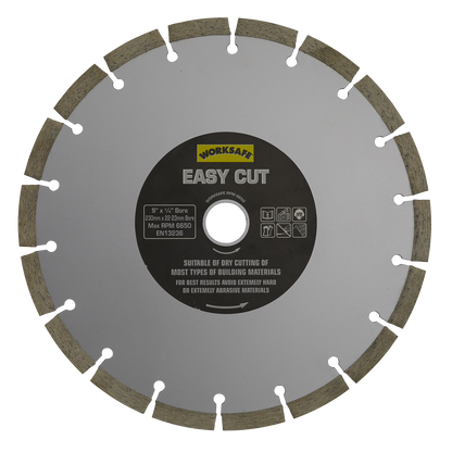 Sealey Ø230 x 22mm Silver Easy-Cut Diamond Blade WDEC230