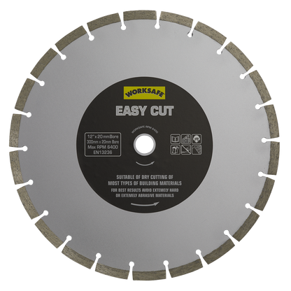 Sealey Ø300 x 20mm Silver Easy Cut Diamond Blade WDEC300/20