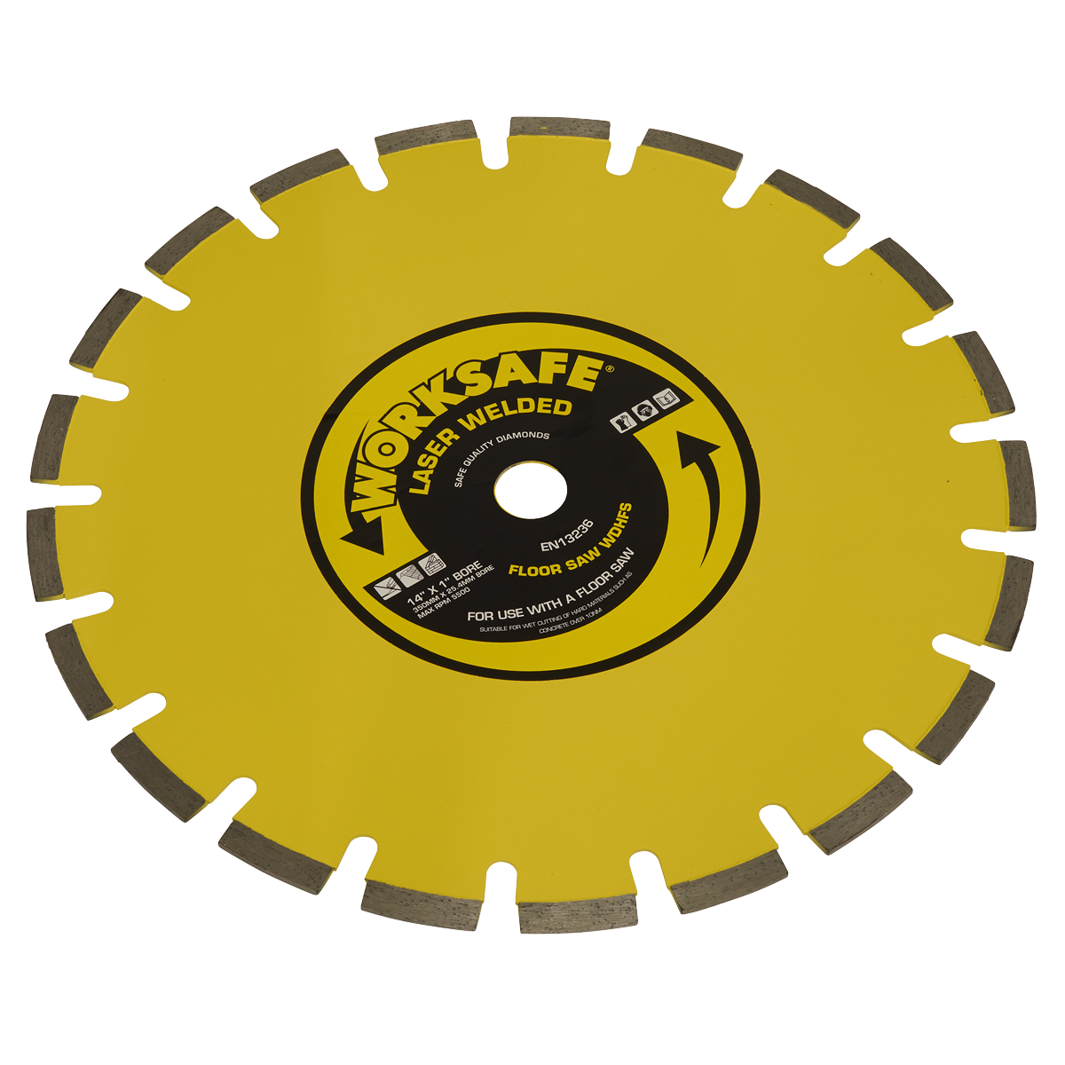 Sealey Ø350 x 25mm Floor Saw Blade (Hard) WDHFS350