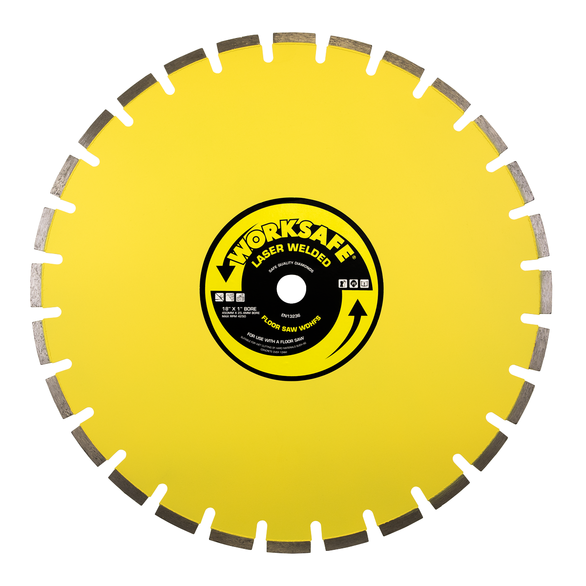 Sealey Ø450 x 25mm Floor Saw Blade (Hard) WDHFS450