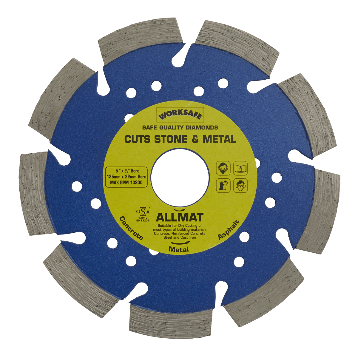 Sealey Ø125 x 22mm Platinum Allmat Diamond Blade WDPA125