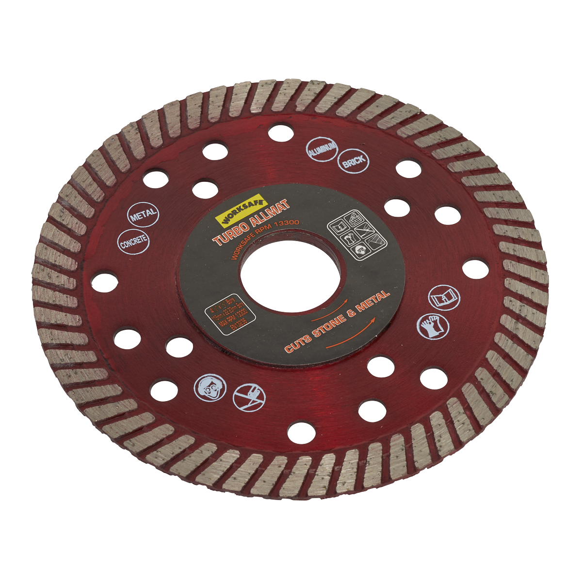 Sealey Ø115 x Ø22mm Turbo Allmat Diamond Blade WDTA115