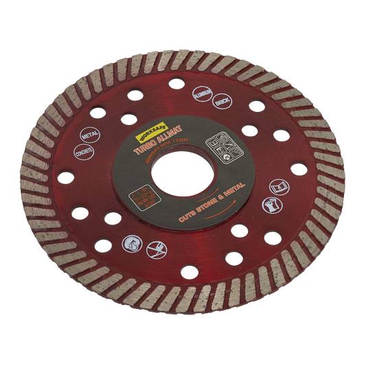 Sealey Ø115 x Ø22mm Turbo Allmat Diamond Blade WDTA115