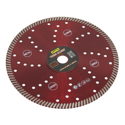 Sealey Ø230 x Ø22mm Turbo Allmat Diamond Blade WDTA230