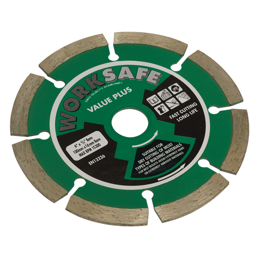 Sealey Ø100 x Ø16mm Value Plus Diamond Blade WDVP100