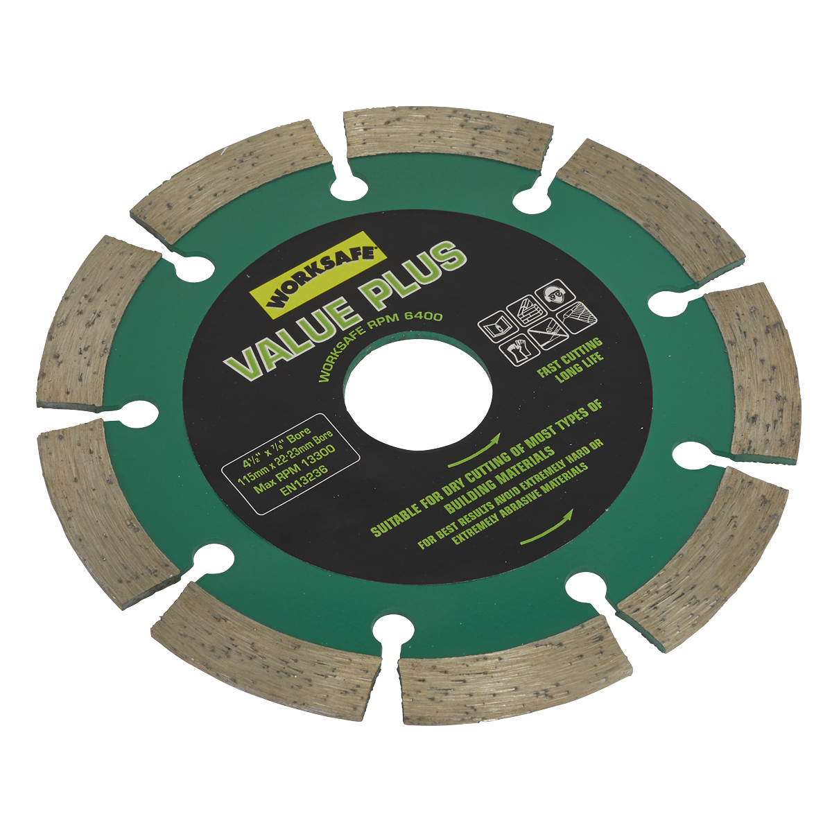 Sealey Ø115 x 22mm Value Plus Diamond Blade WDVP115