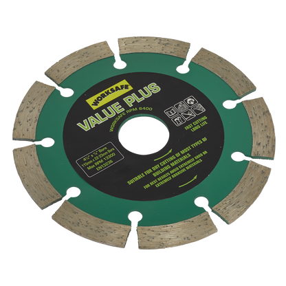 Sealey Ø115 x 22mm Value Plus Diamond Blade WDVP115