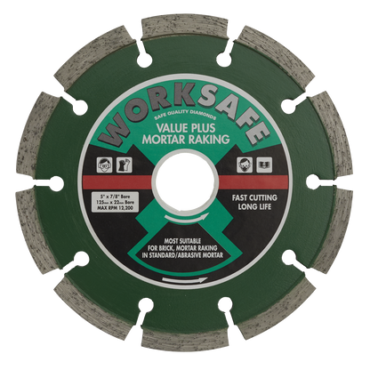 Sealey Ø125 x 22mm Value Plus Diamond Blade WDVP125