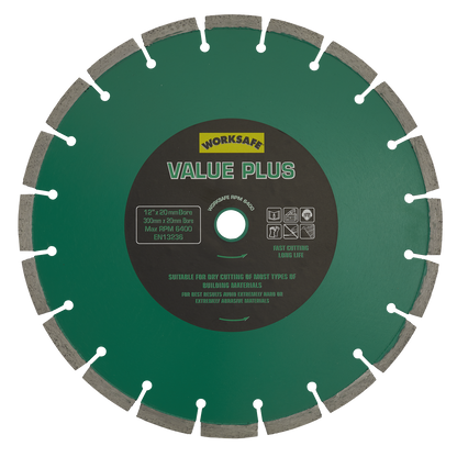 Sealey Ø300 x 20mm Value Plus Diamond Blade WDVP300/20