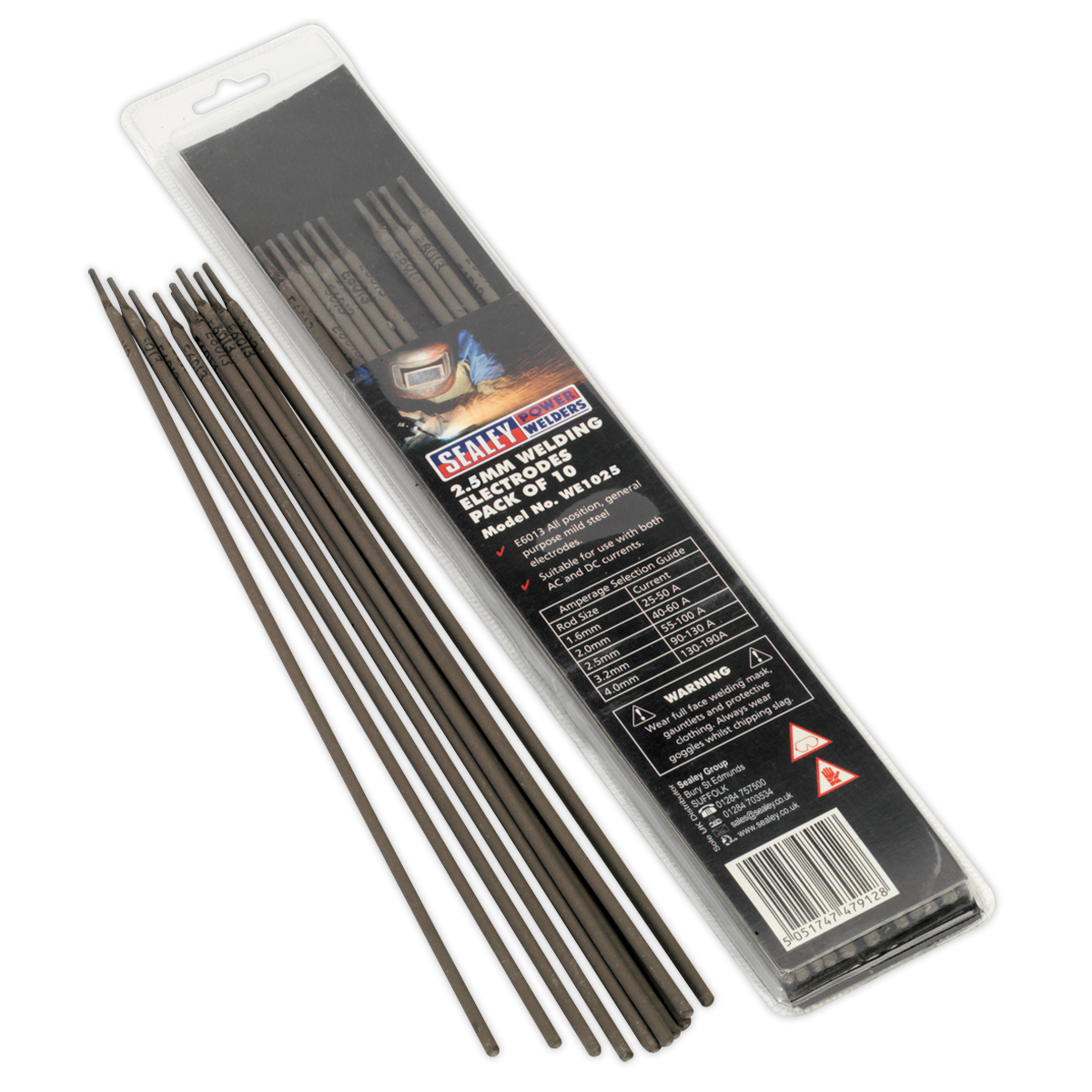 Sealey Ø2.5 x 300mm Welding Electrode - Pack of 10 WE1025