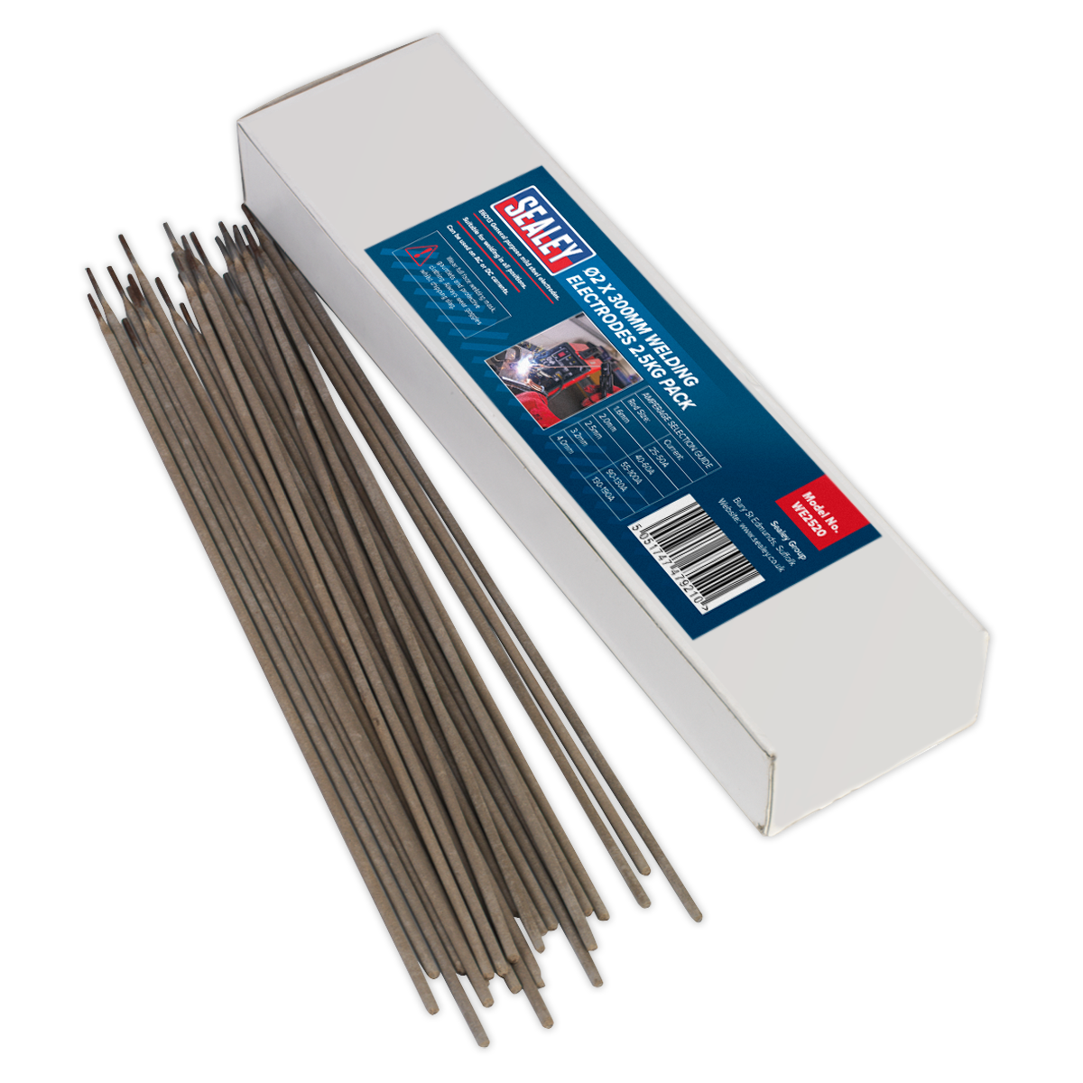 Sealey Ø2 x 300mm Welding Electrodes 2.5kg Pack WE2520