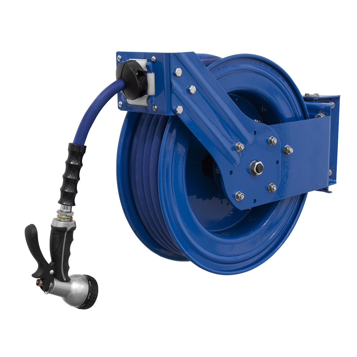 Sealey 15m Heavy-Duty Retractable Water Hose Reel Ø13mm ID Rubber Hose WHR1512