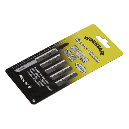Sealey 75mm 10tpi Jigsaw Blade Wood & Plastics - Pack of 5 WJT101B