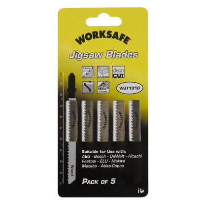 Sealey 75mm 10tpi Jigsaw Blade Wood & Plastics - Pack of 5 WJT101B