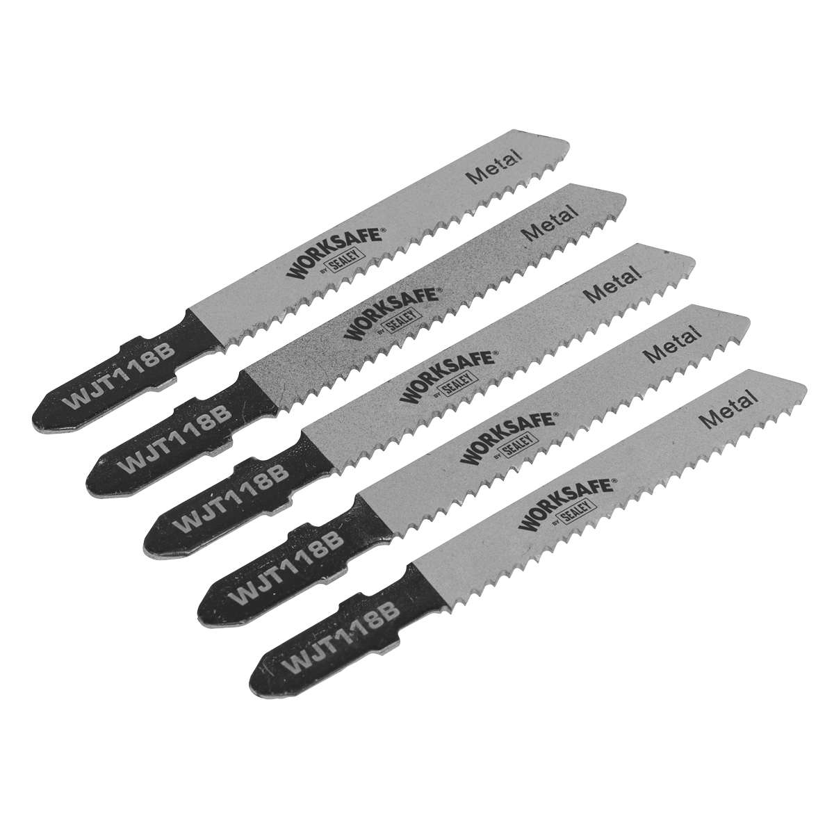 Sealey 55mm 12tpi Jigsaw Blade Metal - Pack of 5 WJT118B