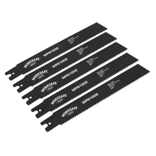 Sealey 200 x 25 x 1.7mm 8tpi Pipe Saw Blade - Pack of 5 WPS1002