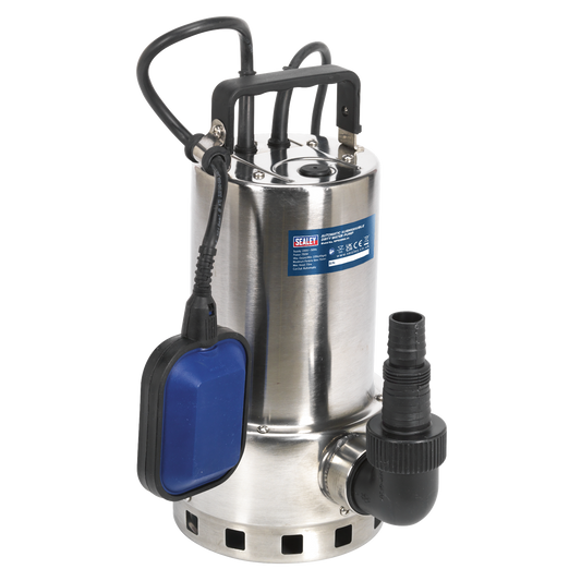 Sealey 225L/min Automatic Stainless Submersible Dirty Water Pump WPS225A