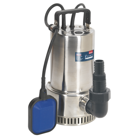 Sealey 250L/min Automatic Stainless Submersible Clean Water Pump WPS250A
