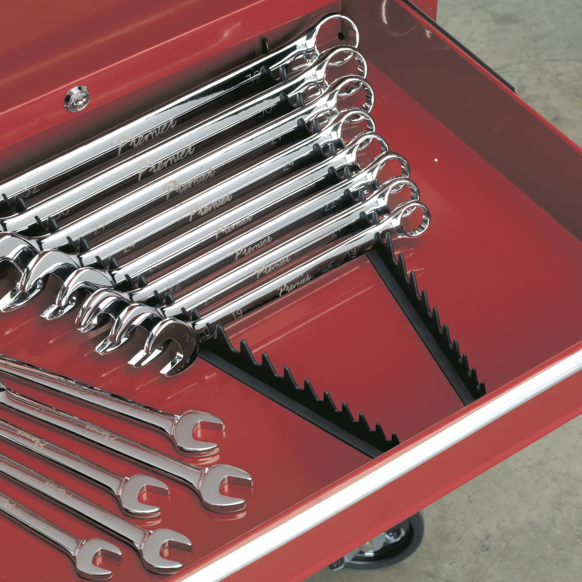 Sealey 2pc Sharks Teeth Spanner Rack - Capacity 20 Spanners WR01