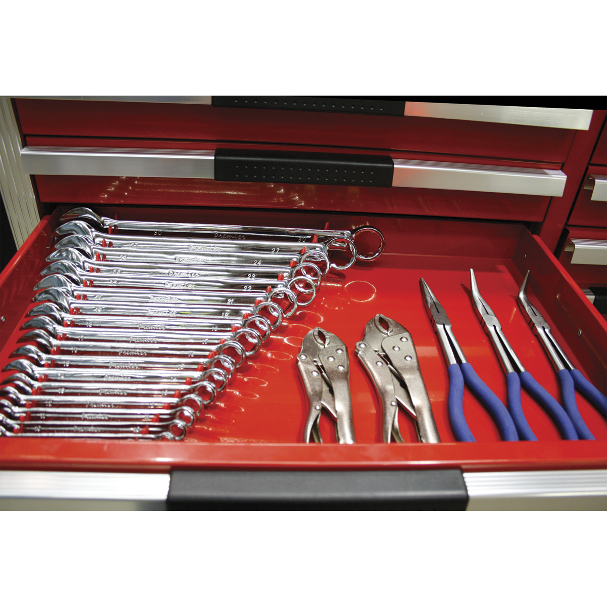 Sealey 2pc Magnetic Sharks Teeth Spanner Rack - Capacity 20 Spanners WR02