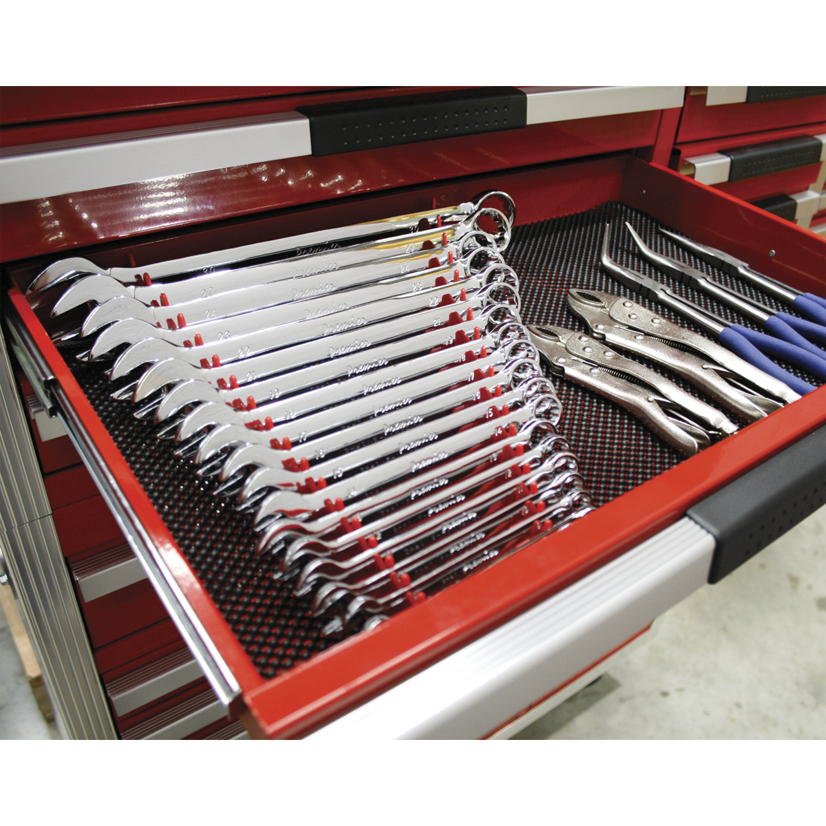 Sealey 2pc Magnetic Sharks Teeth Spanner Rack - Capacity 20 Spanners WR02