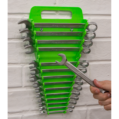 Sealey Spanner Rack Capacity 15 Spanners - Hi-Vis Green WR08HV