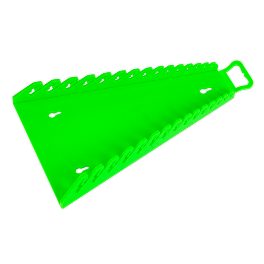 Sealey Reverse Spanner Rack Capacity 15 Spanners - Hi-Vis Green WR09HV