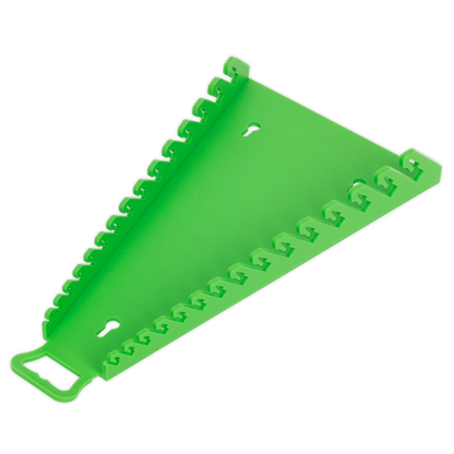 Sealey Reverse Spanner Rack Capacity 15 Spanners - Hi-Vis Green WR09HV