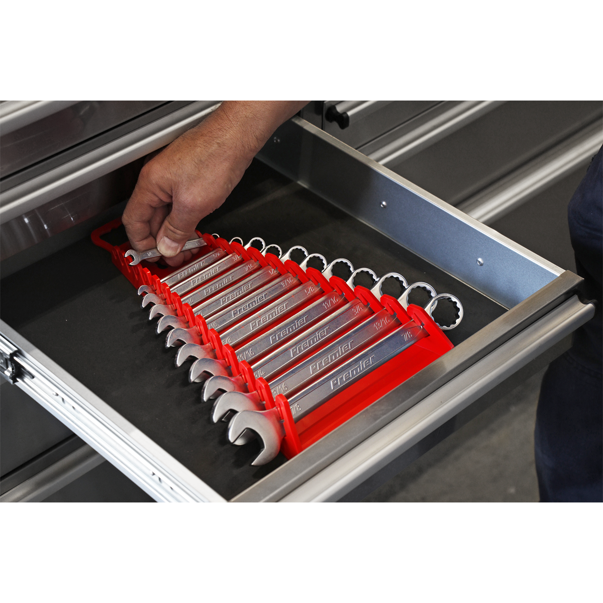 Sealey Reverse TPR Spanner Rack - Capacity 15 Spanners WR09