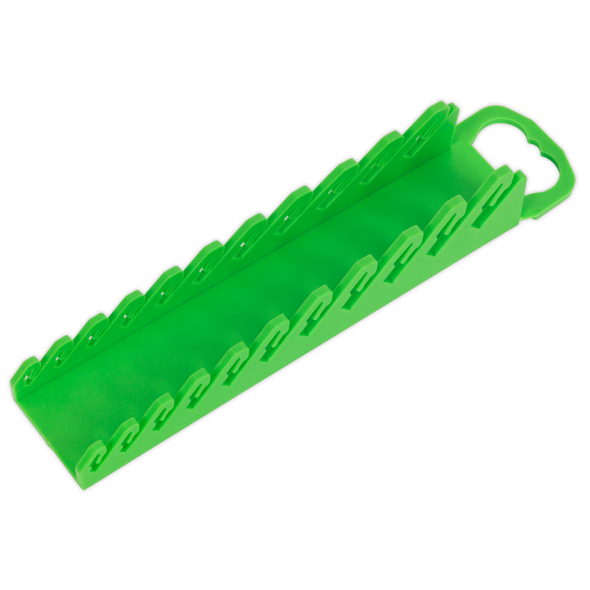Sealey Spanner Rack Capacity 10 Stubby Spanners - Hi-Vis Green WR10HV