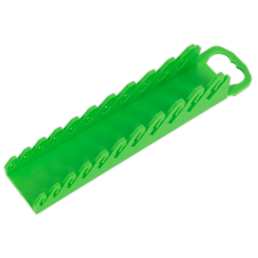 Sealey Spanner Rack Capacity 10 Stubby Spanners - Hi-Vis Green WR10HV